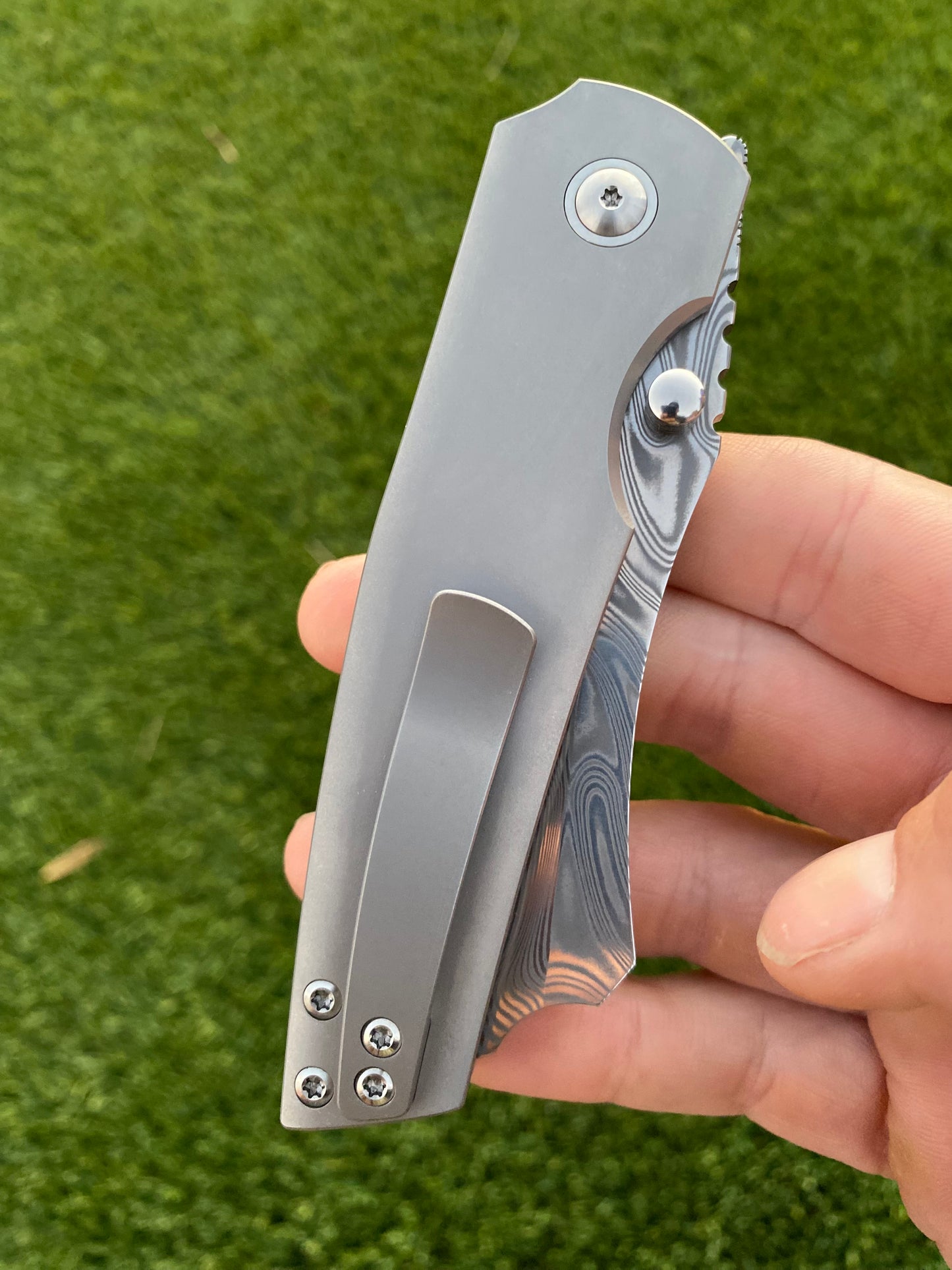Button Barber - BeadBlast/ Damasteel