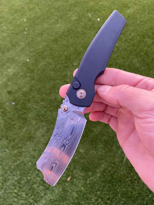 Button Barber - PVD black /Damasteel