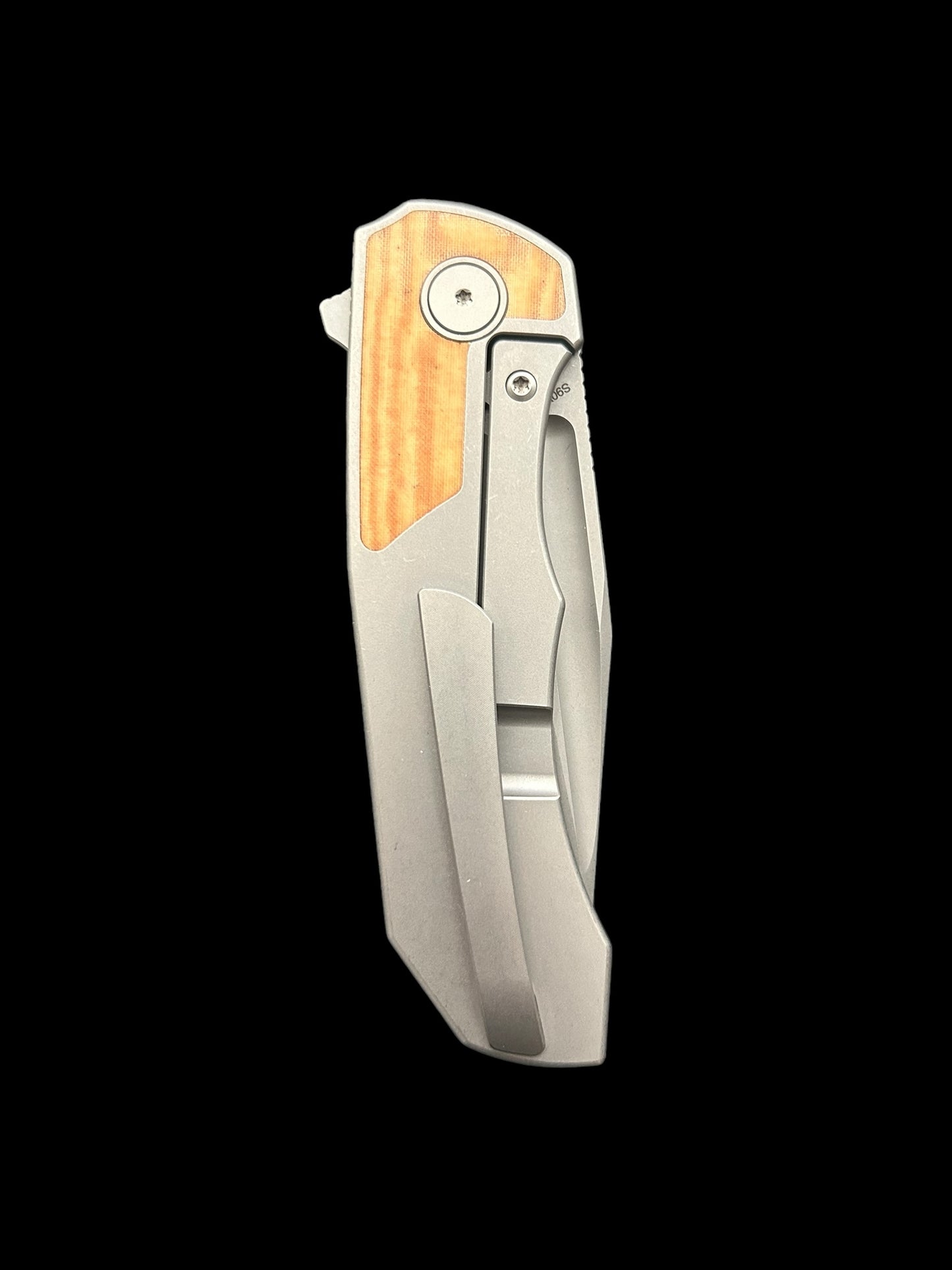 Inlay TiCK (Natural/White Linen Micarta/ Stonewash)
