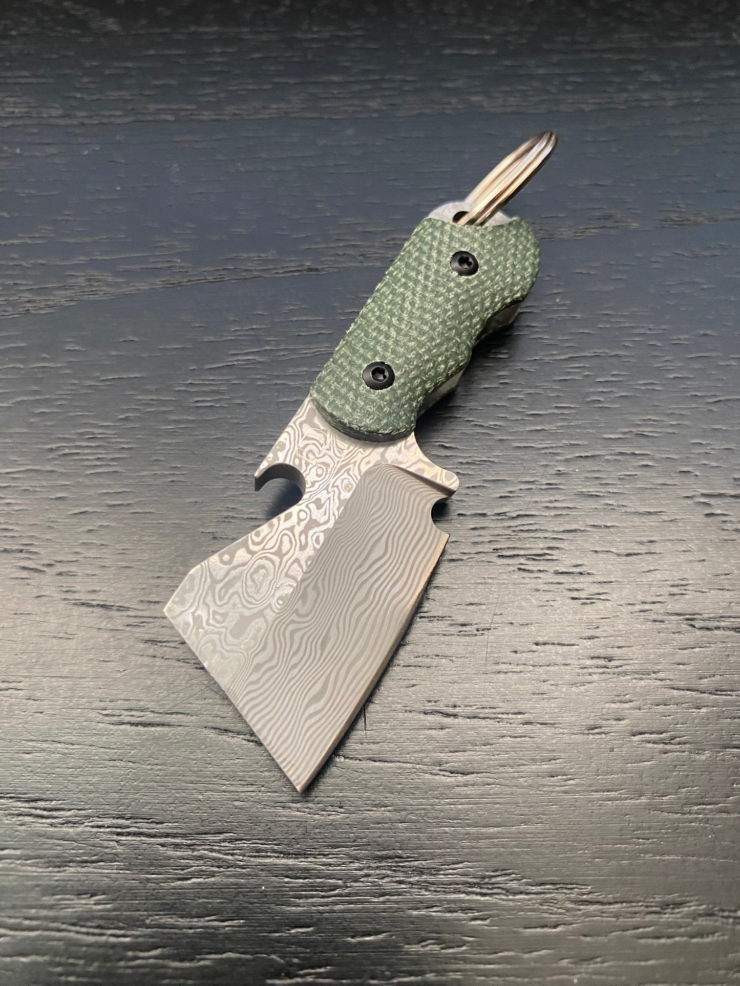 Damascus Bottle Butcher (Micarta)