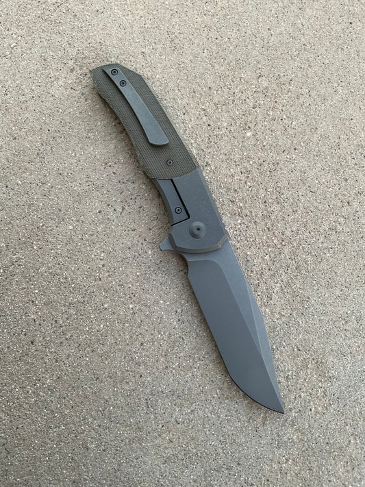 Iron Wolf (Green Micarta & Stonewash)