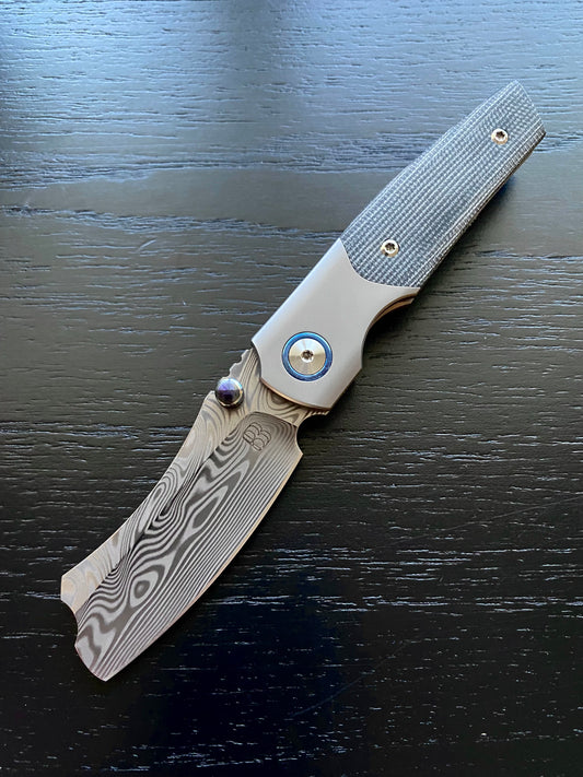 Mini Barber (Damasteel/Black Timascus)