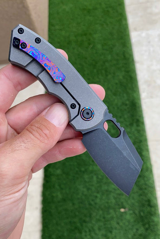 Black/Stonewash Timascus Mini SLiM