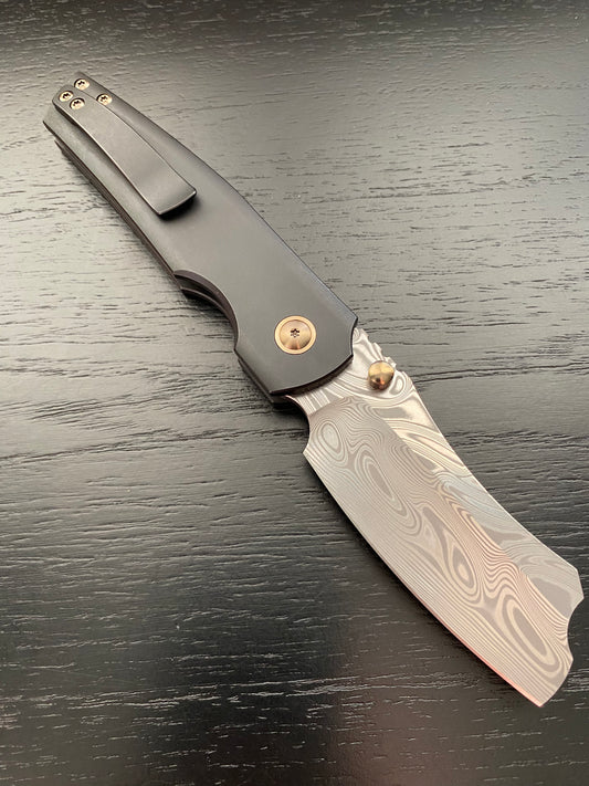 Button Barber - PVD black /Damasteel