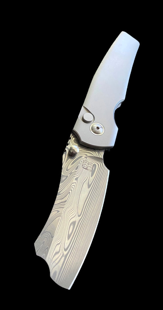 Button Barber - BeadBlast/ Damasteel