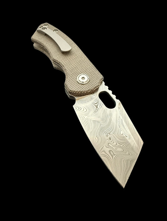 Damasteel/Micarta with Damasteel collars - Mini SLiM 2.0