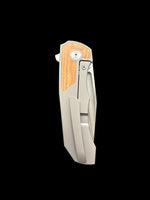 Inlay TiCK (Natural/White Linen Micarta/ Satin)