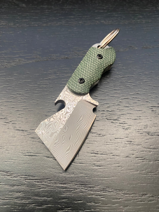 Damascus Bottle Butcher (Micarta)
