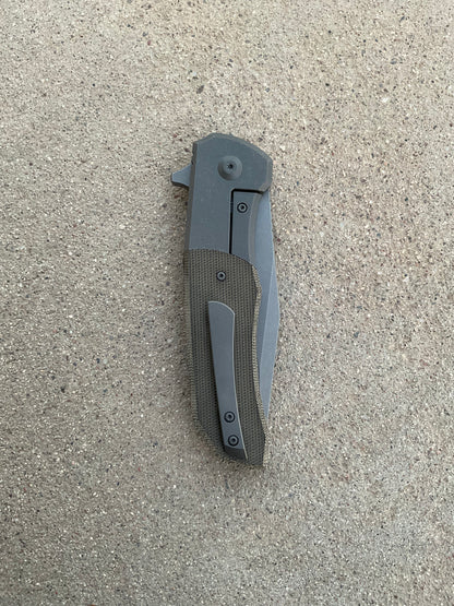 Iron Wolf (Green Micarta & Stonewash)