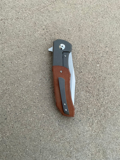 Iron Wolf (Brown micarta & Satin)