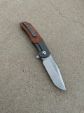 Iron Wolf (Brown micarta & Satin)