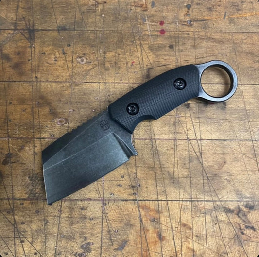 Edc Cleaverito Black Stonewash/ Black G10