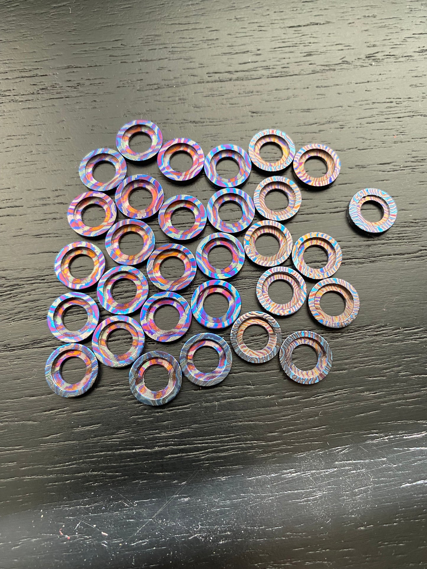Black Timascus Collars (pair) for Barber